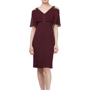 SLNY Womens Sheath Dress Purple